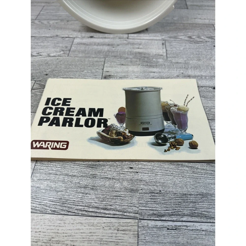 Waring Ice‎ Cream Parlor Freezer Maker Replacement Part Bucket & Recipe Book